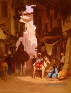 Le souk orientaliste arabe Charles Théodore Frère Peinture à l'huile